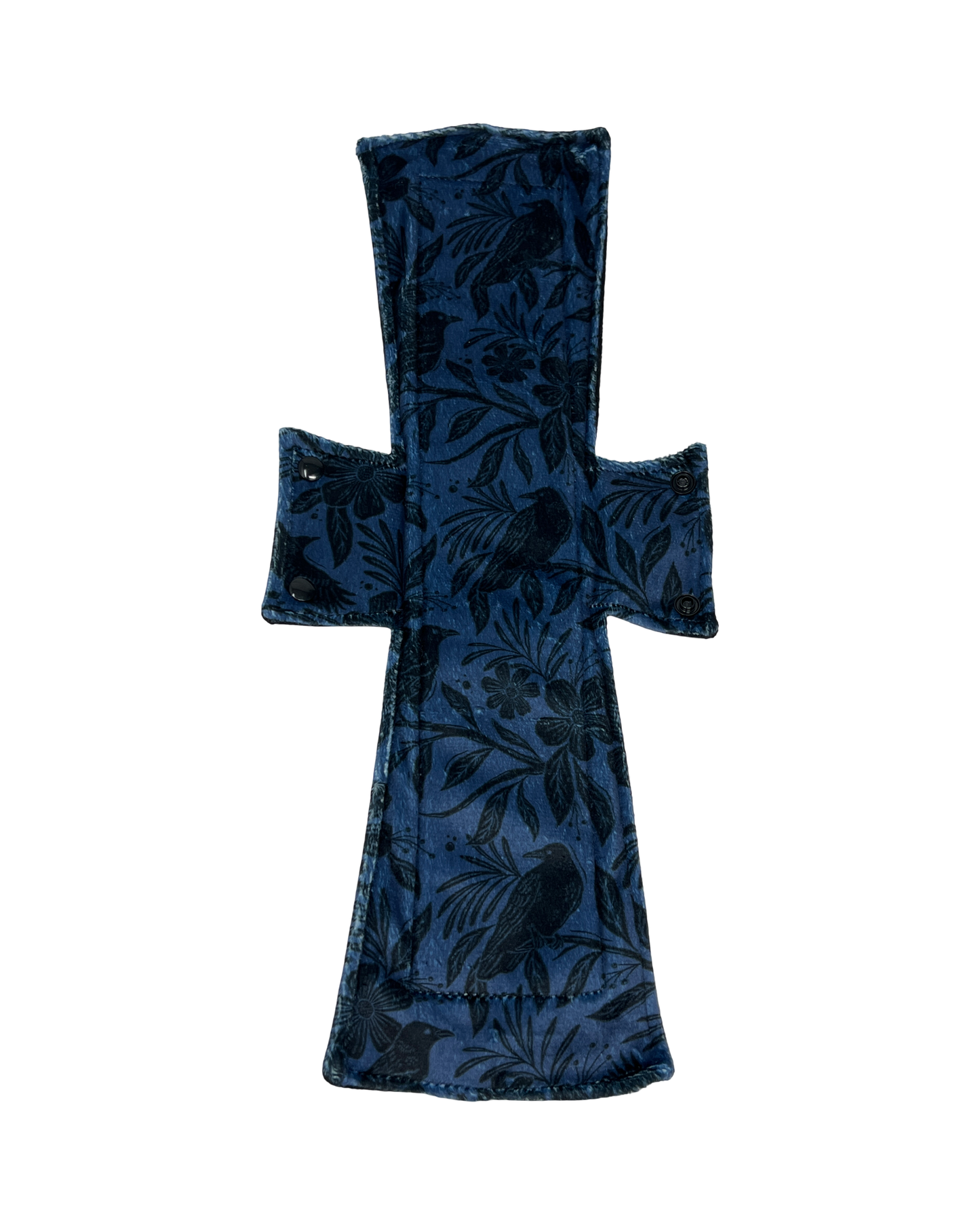 Raven Floral Minky Single Super Night/Postpartum Pad 16.5"