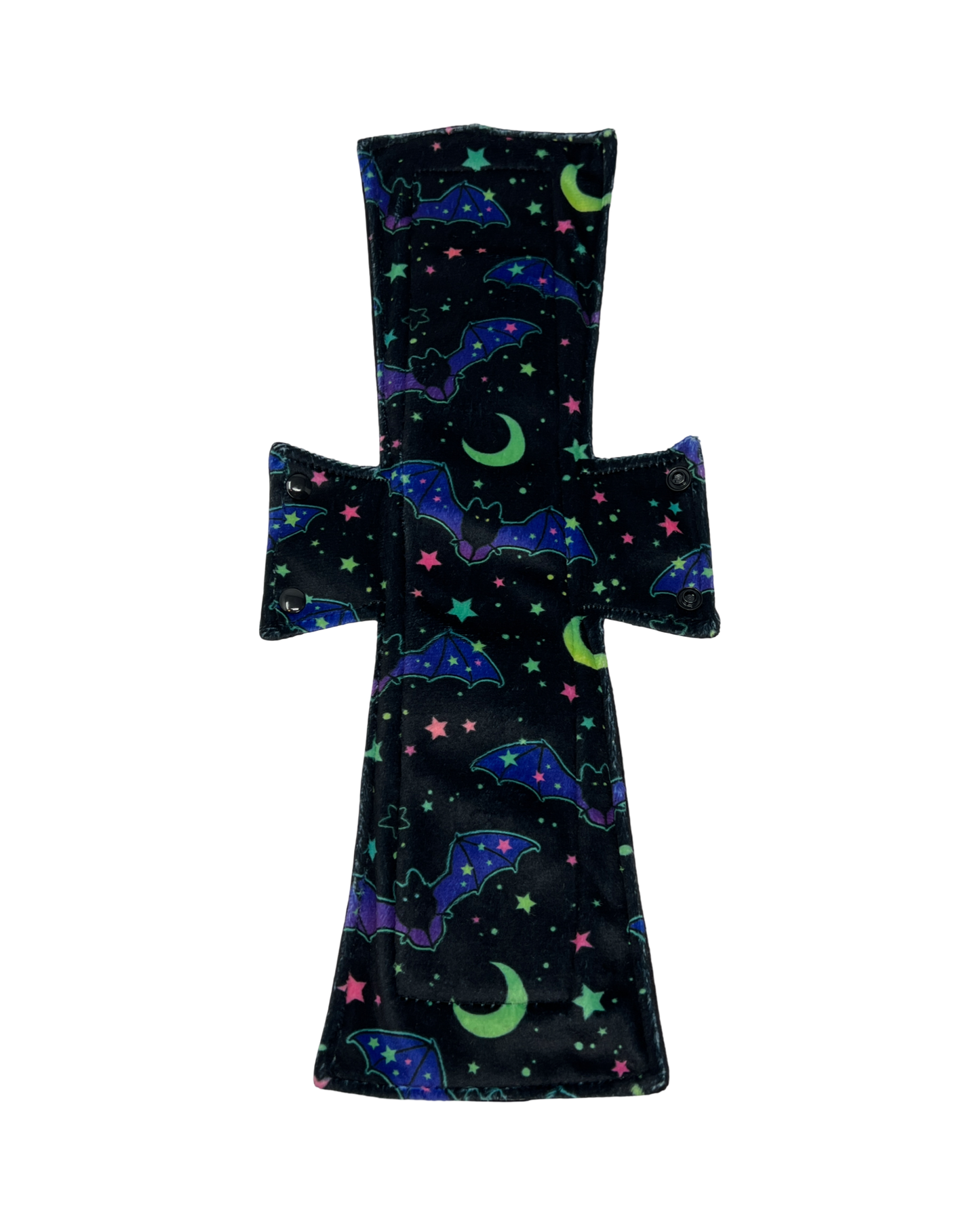 Neon Bats Minky Single Super Night/Postpartum Pad 16.5"