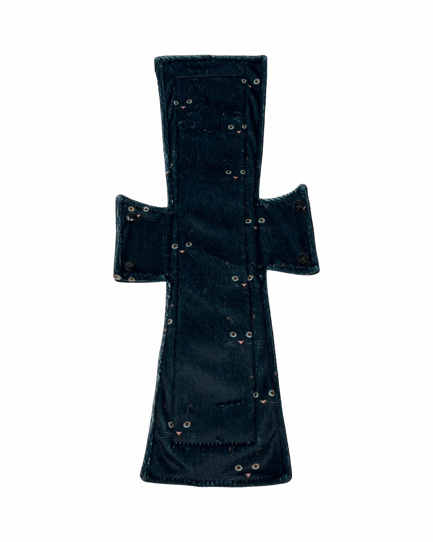 Black Cat Minky Single Super Night/Postpartum Pad 16.5"