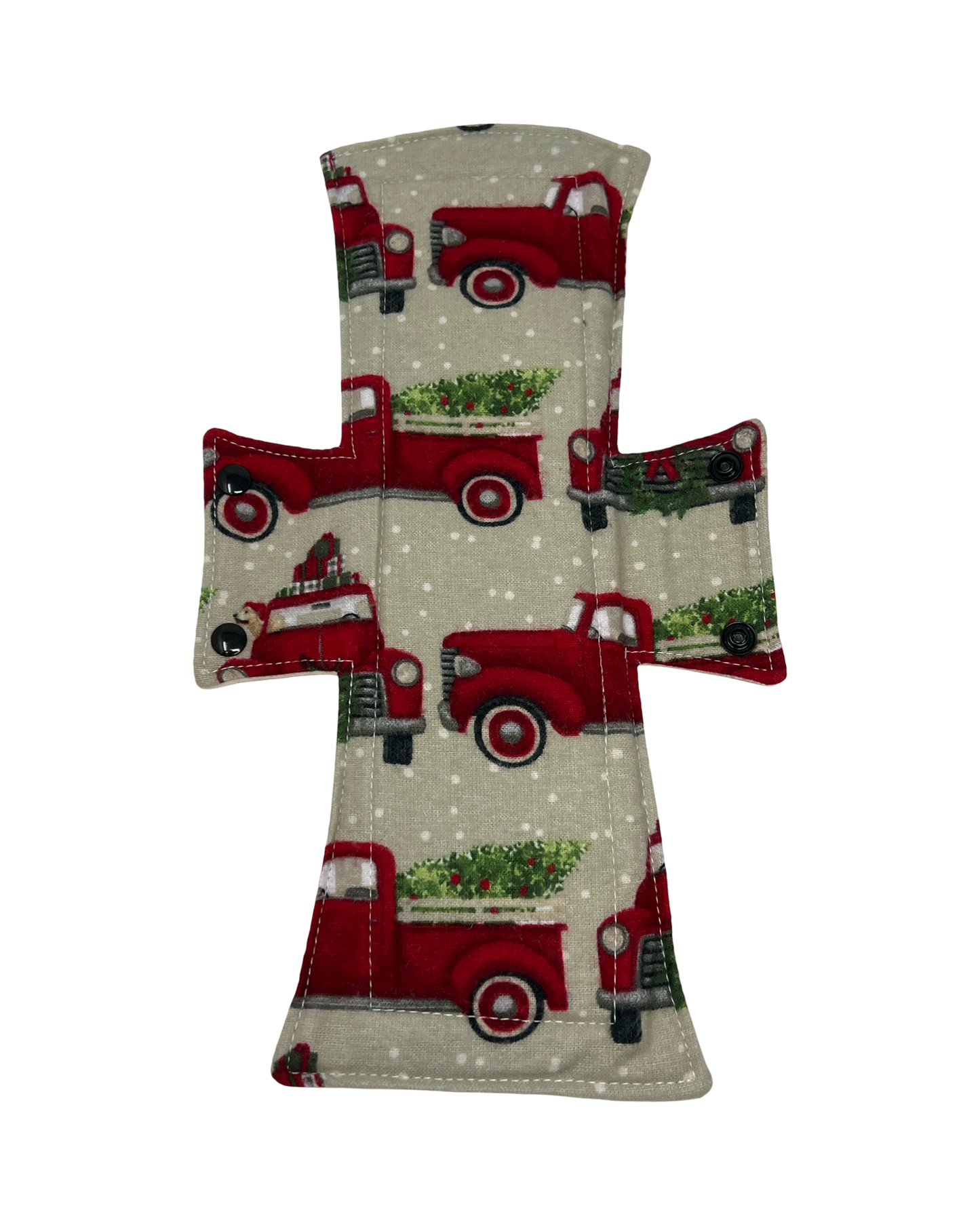 Flannel Red Trucks Cotton Single Night/Postpartum Pad