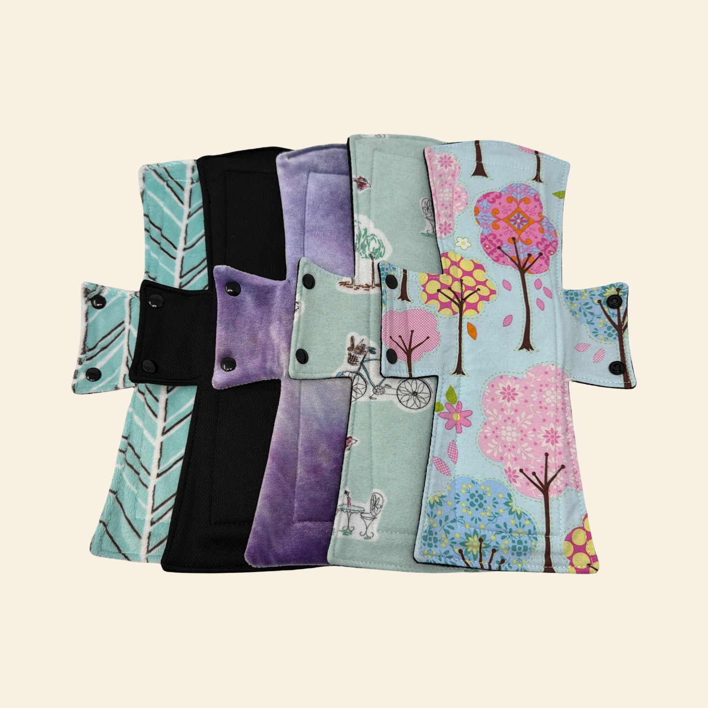 5 Fabric Sampler -Surprise Print Night/Postpartum Pad Set