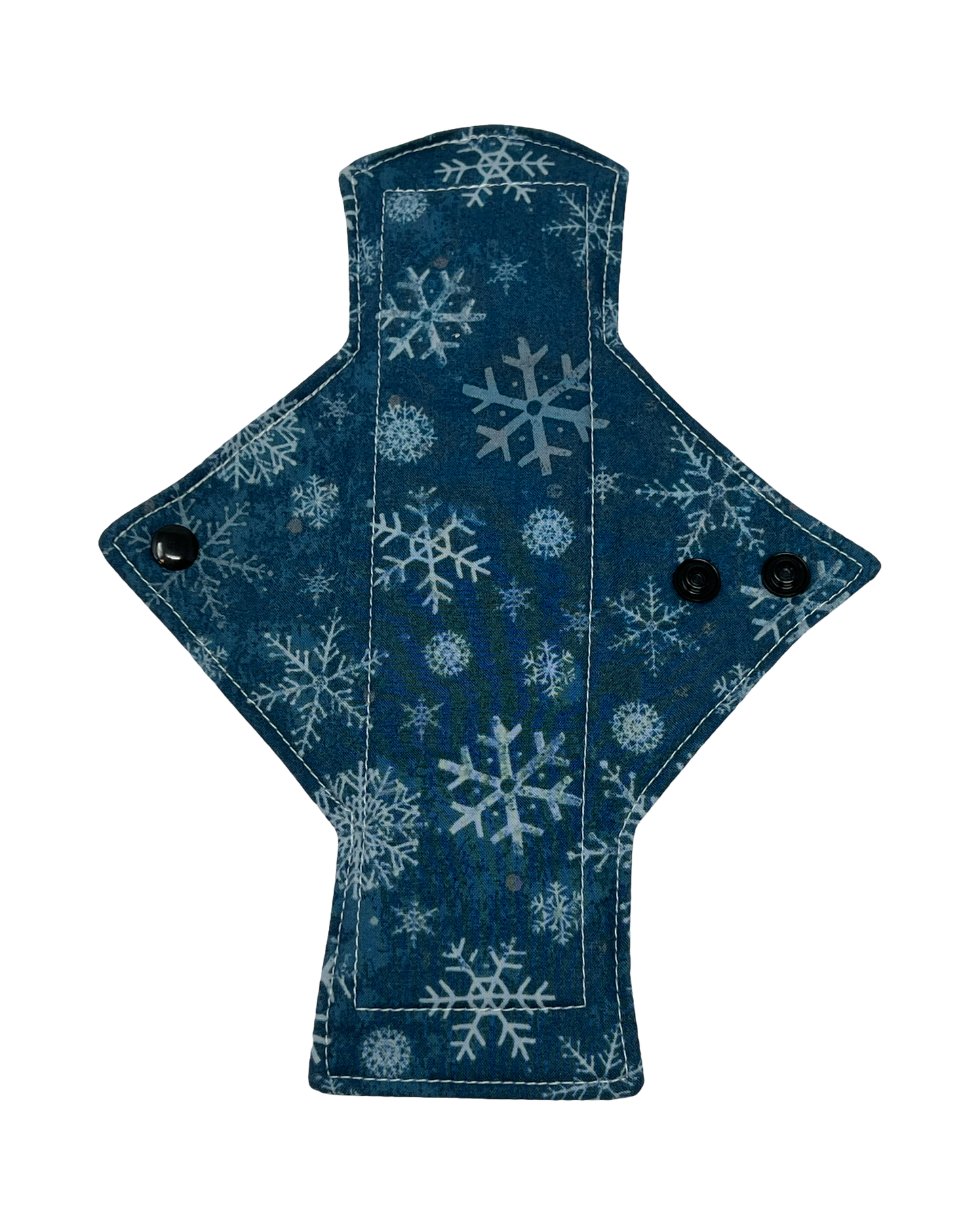 Teal Snowflakes Cotton Single Heavy Flow Day Pad