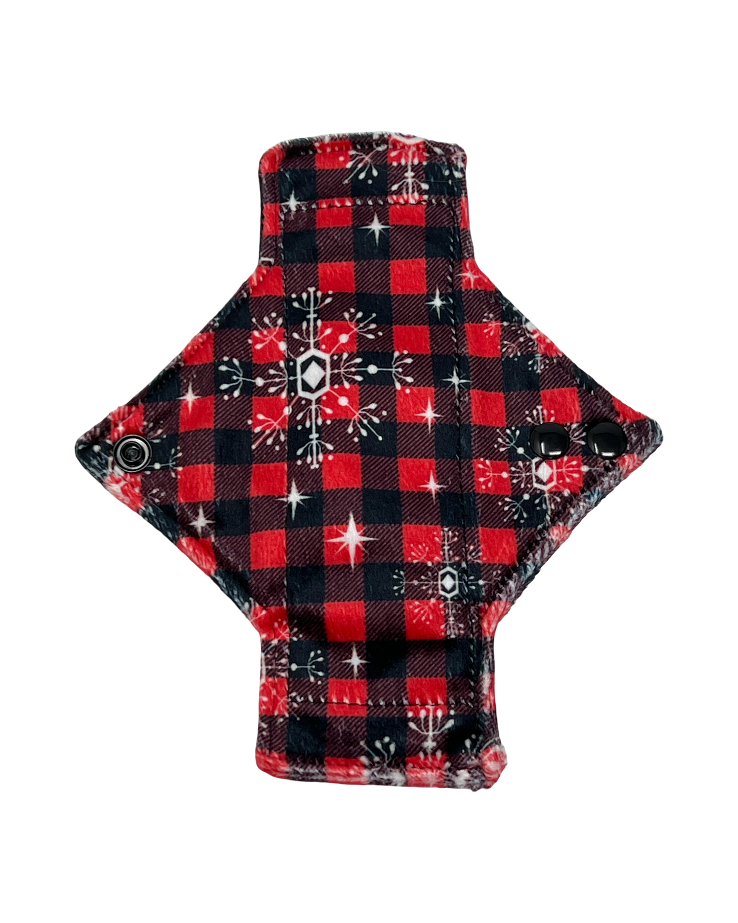 Plaid Snowflakes Minky Single Pantyliner