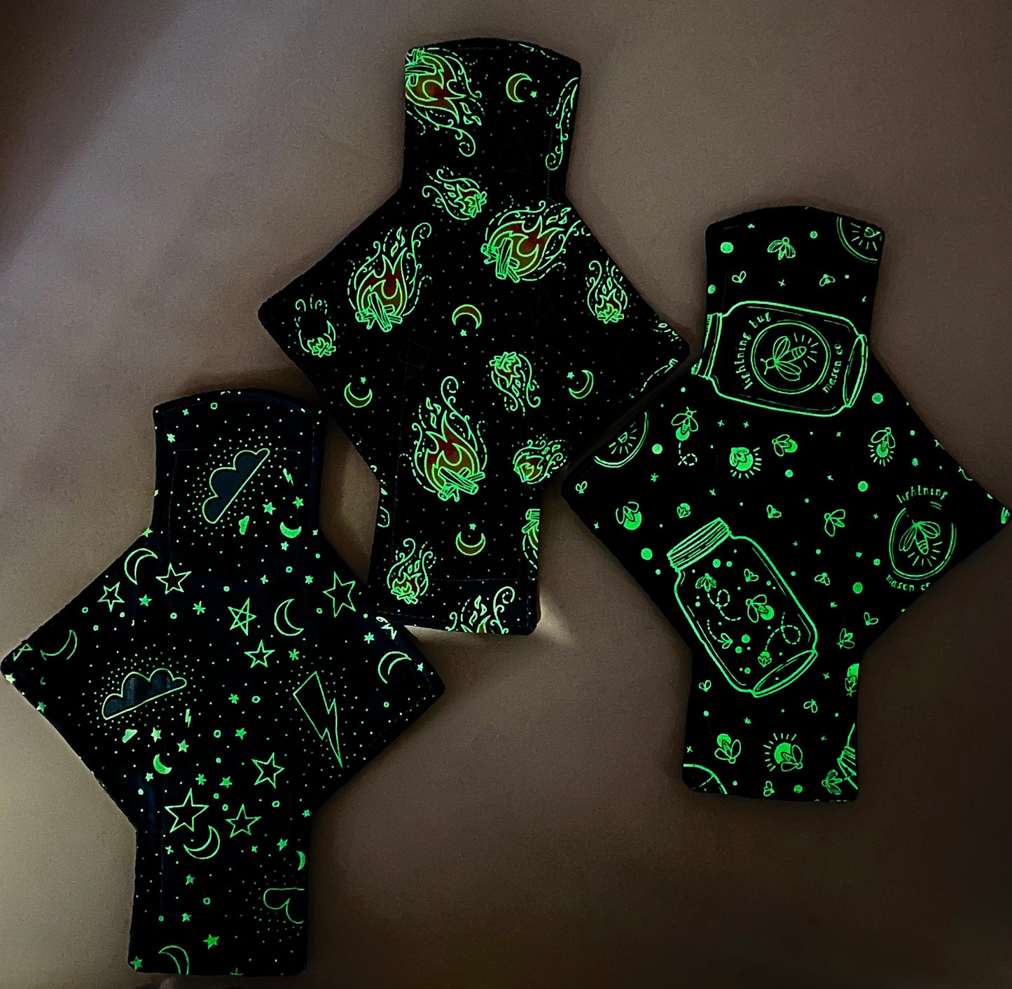 Navy Glowing Cotton Light Flow Day Pad Set (3)