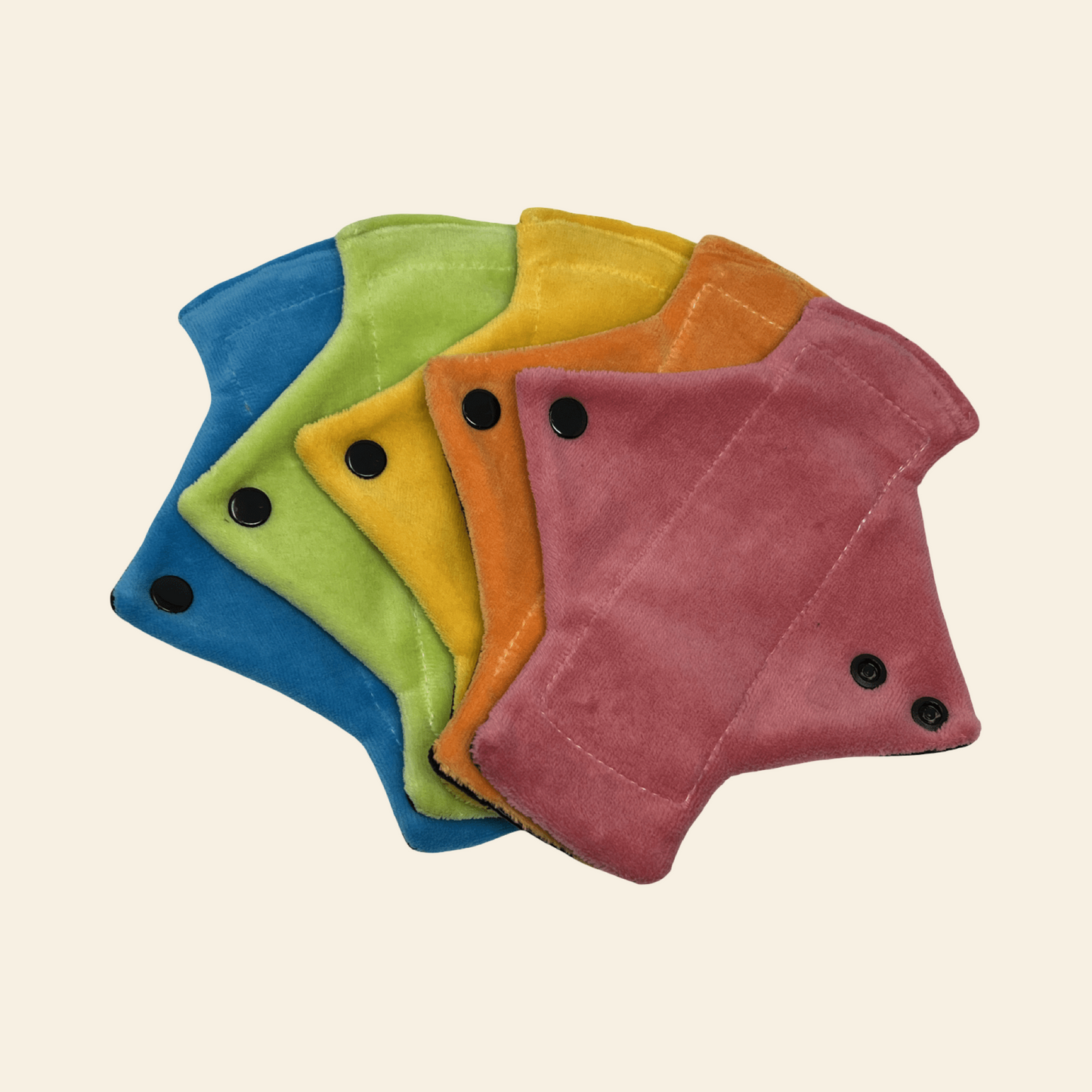 Rainbow Organic Cotton Velour Pantyliners x5