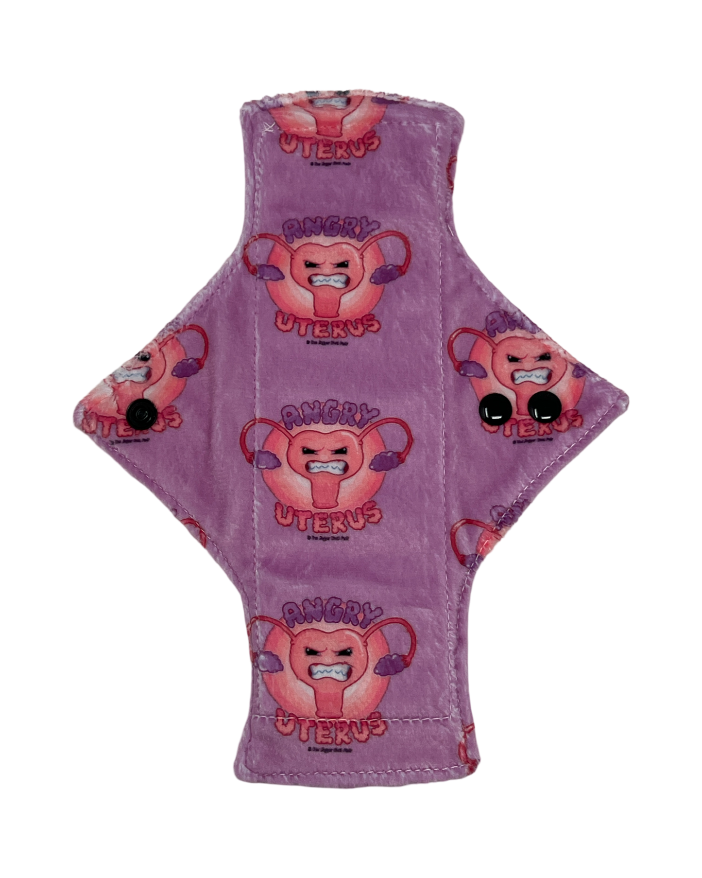 Exclusive Angry Uterus Minky Single Light Flow Day Pad - Tree Hugger Cloth Pads