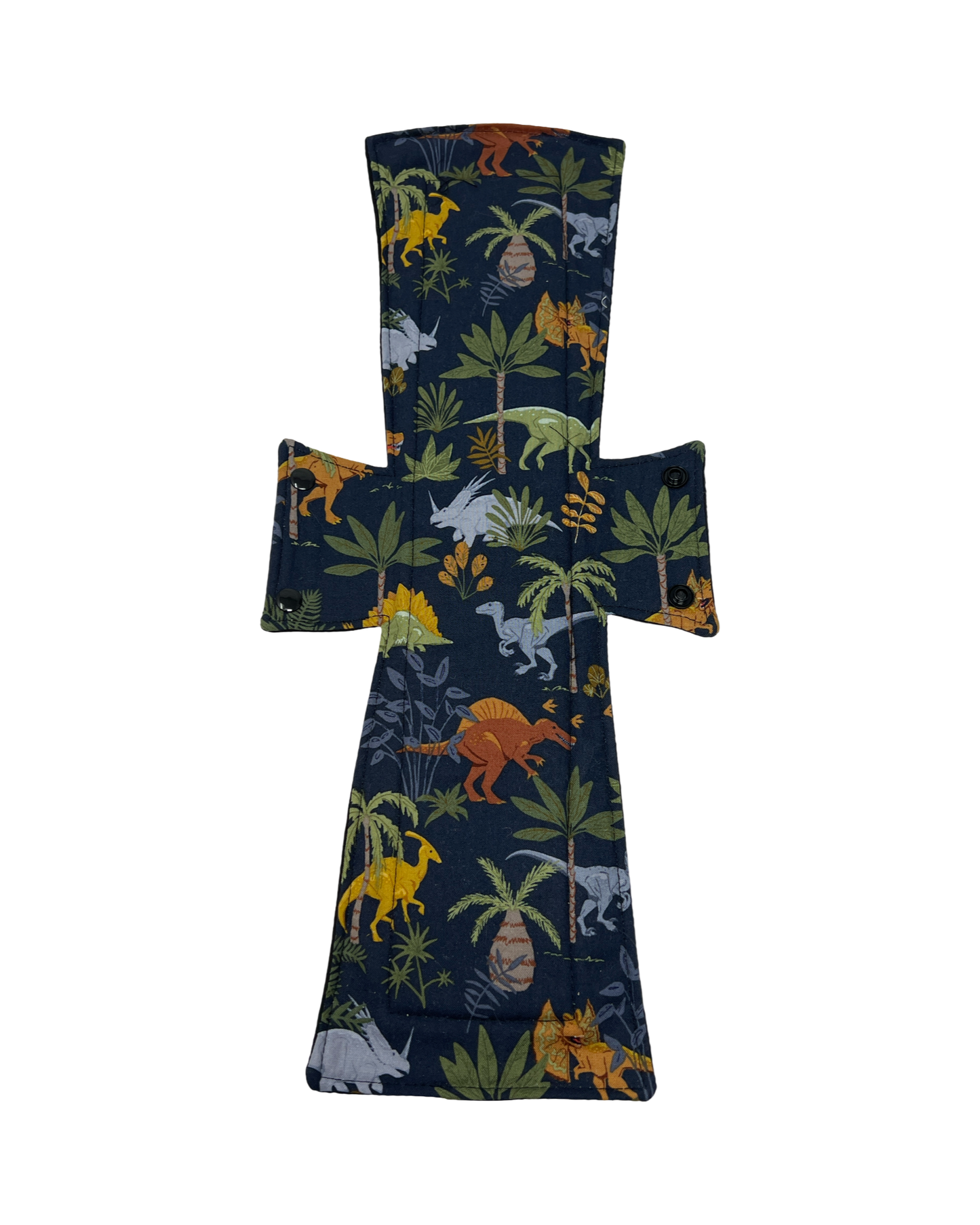 Navy Dinos Cotton Single Super Night/Postpartum Pad 16.5"