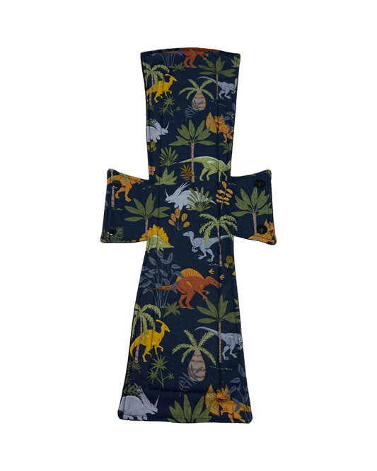 Navy Dinos Cotton Single Super Night/Postpartum Pad 16.5"