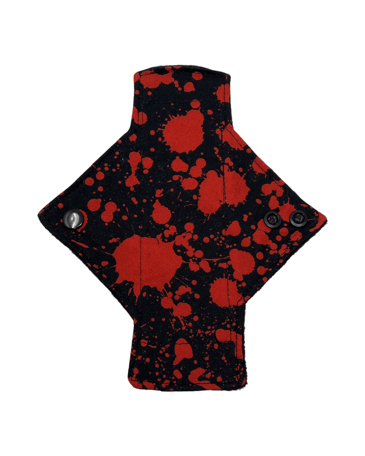 Black Blood Spatter Cotton Single Pantyliner - Tree Hugger Cloth Pads