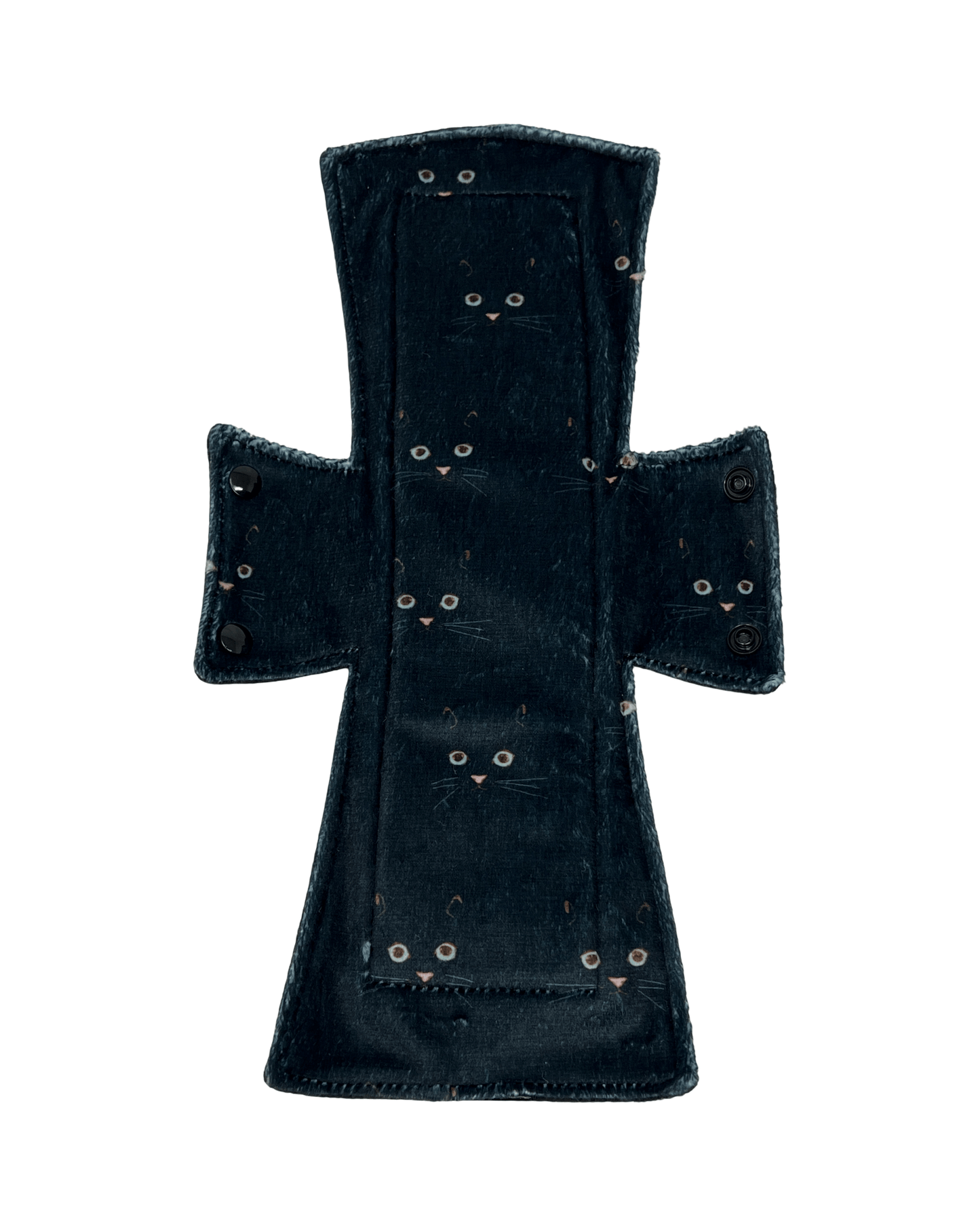 Black Cat Faces Limited Edition Minky Single Night/Postpartum Pad - Tree Hugger Cloth Pads