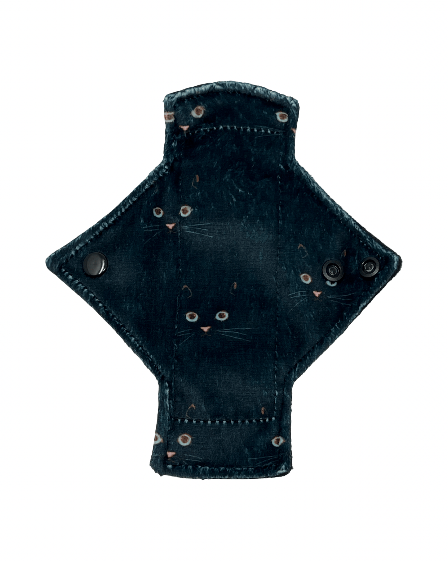 Black Cat Faces Limited Edition Minky Single Pantyliner - Tree Hugger Cloth Pads