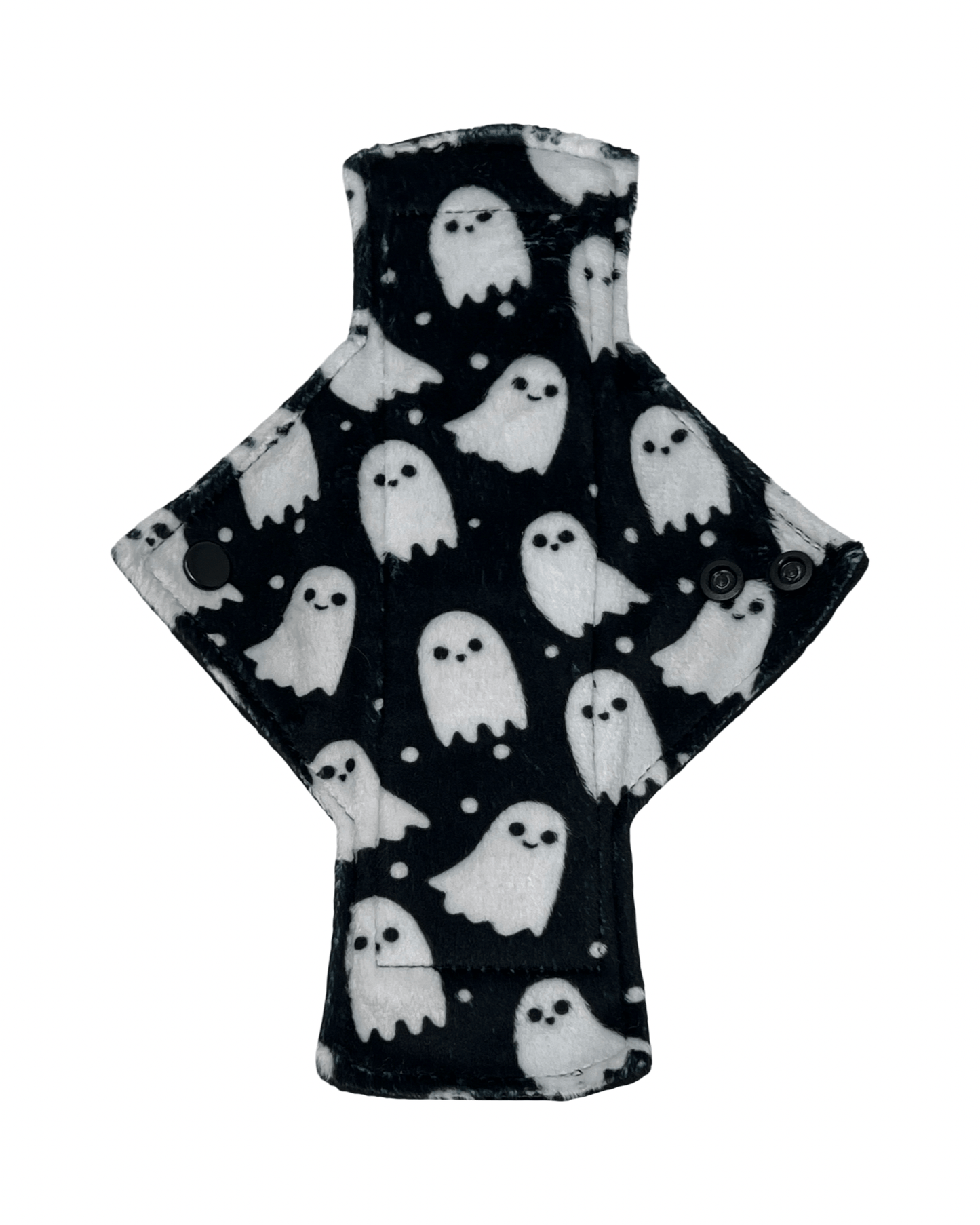 Black & White Ghosts Limited Edition Minky Single Light Flow Day Pad - Tree Hugger Cloth Pads