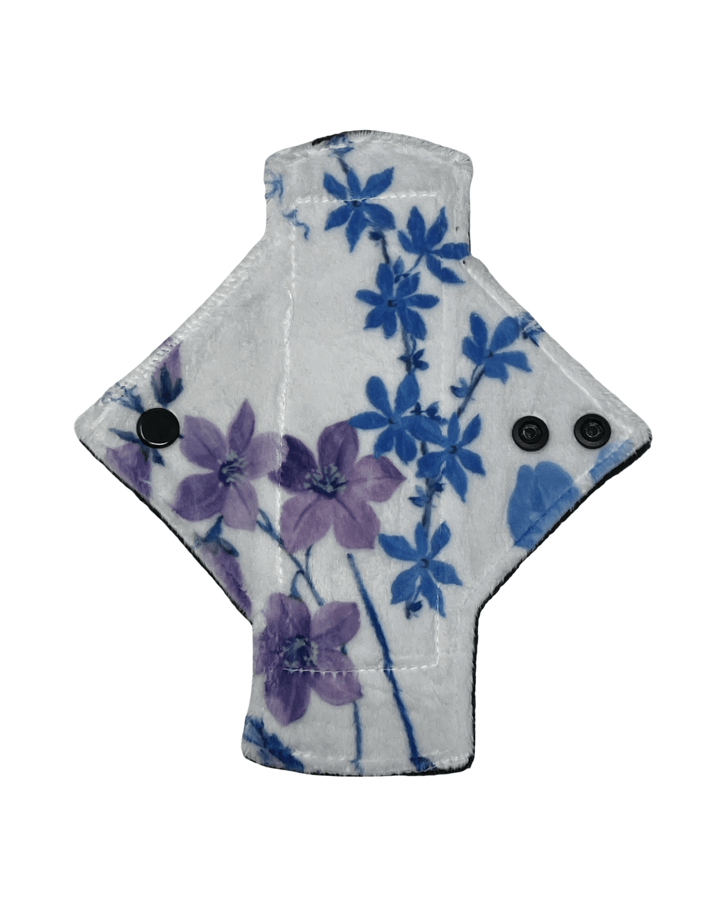 Blue & Purple Flowers Single Minky Pantyliner - Tree Hugger Cloth Pads