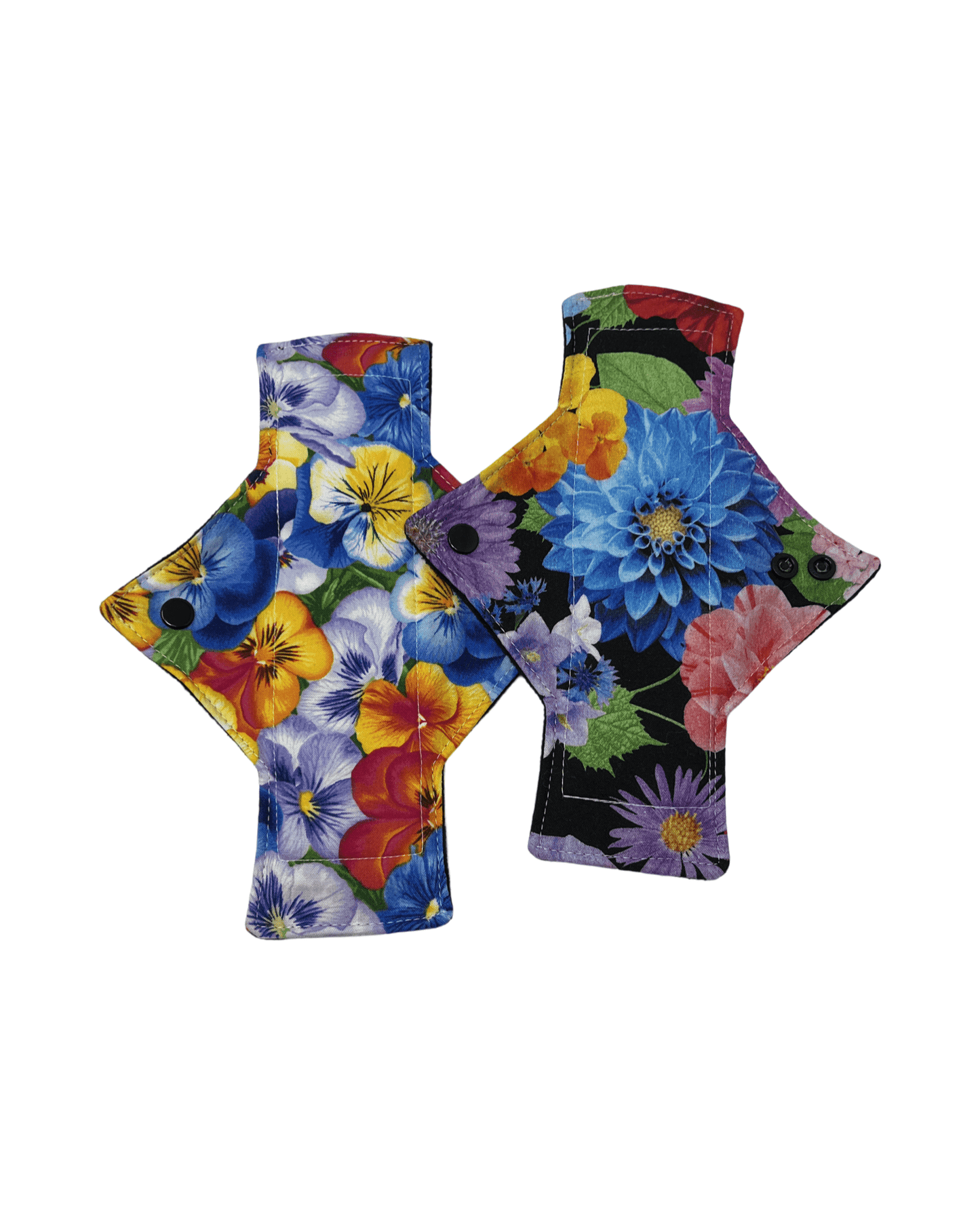 Bright Flowers Cotton Light Flow Day Pad Set (2) - Tree Hugger Cloth Pads