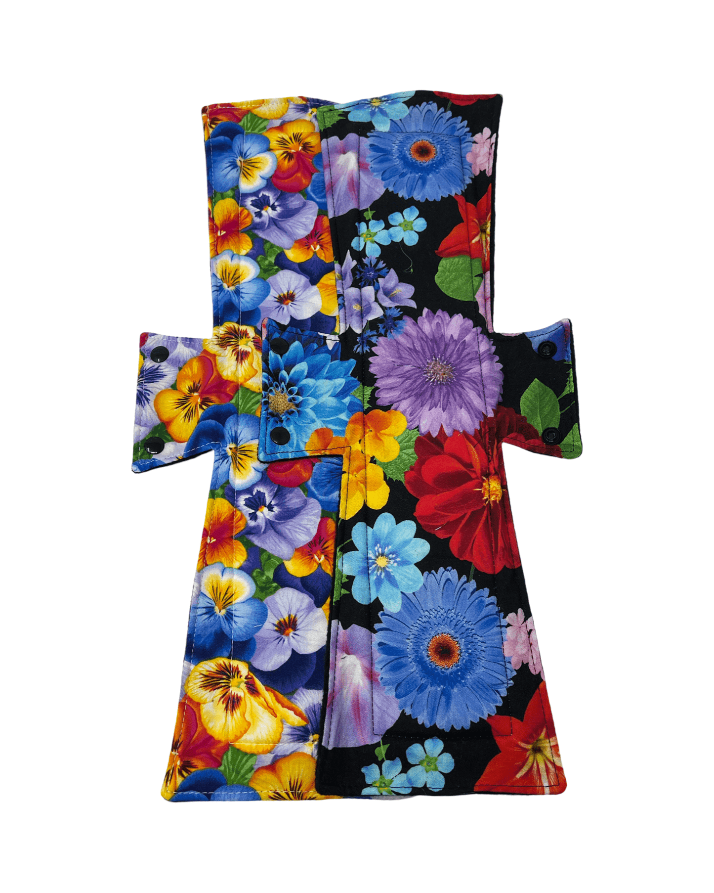 Bright Flowers Cotton Super Night/Postpartum Pad Set 16.5" - Tree Hugger Cloth Pads