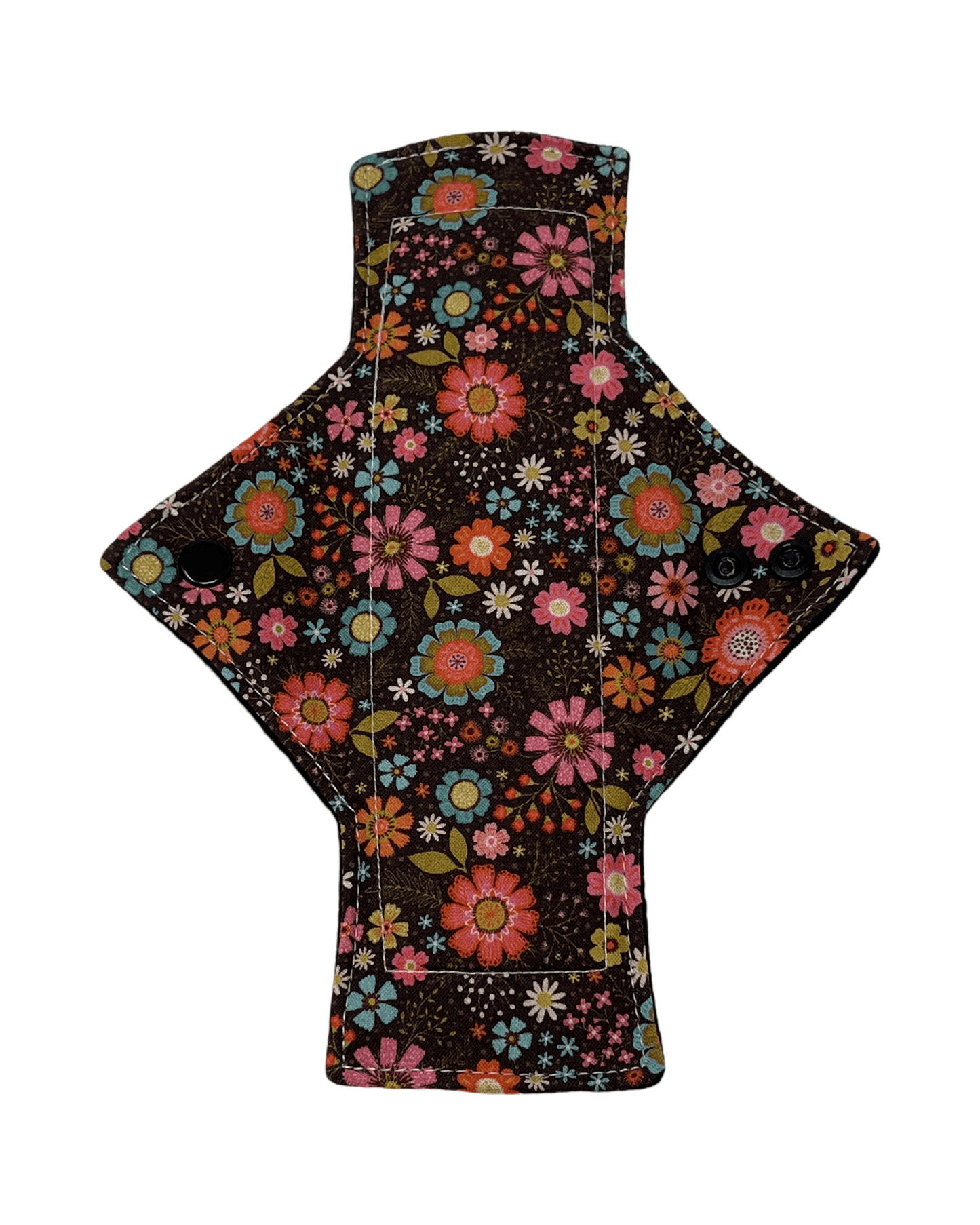 Chocolate Daisies Cotton Single Light Flow Day Pad - Tree Hugger Cloth Pads