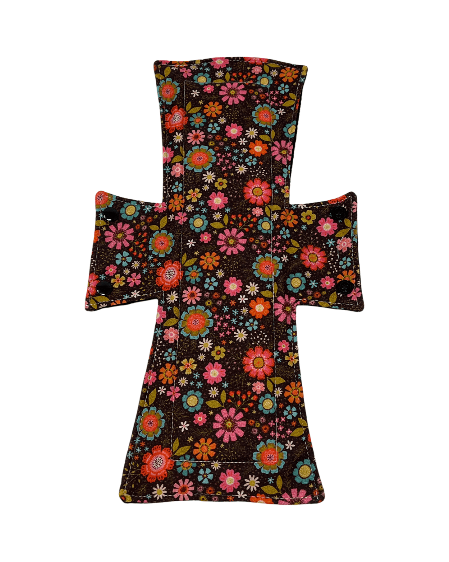 Chocolate Daisies Cotton Single Night/Postpartum Pad - Tree Hugger Cloth Pads