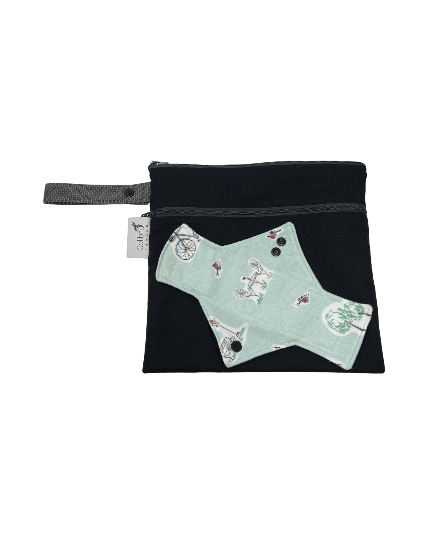 Colibri Pepper Dual Pocket Square Wet Bag - Tree Hugger Cloth Pads