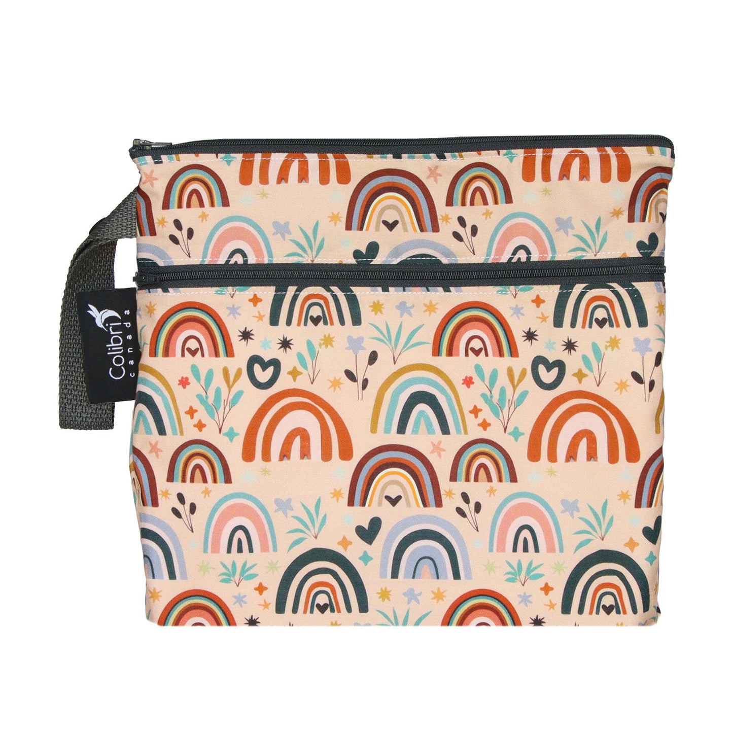 Colibri Spring Rainbow Dual Pocket Square Wet Bag - Tree Hugger Cloth Pads