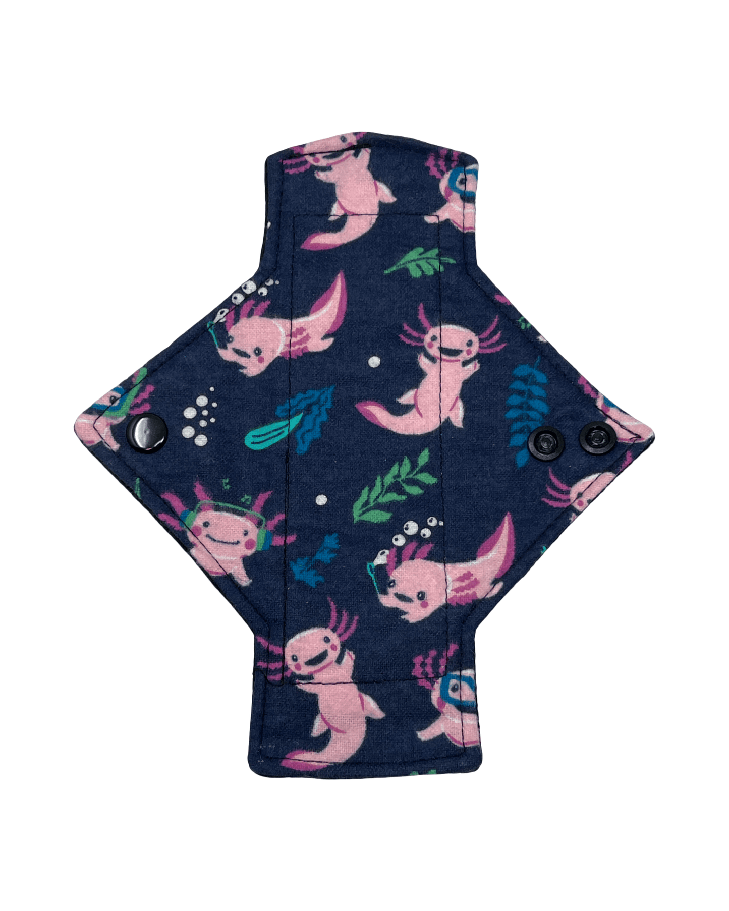 Flannel Axolotl Cotton Single Pantyliner - Tree Hugger Cloth Pads
