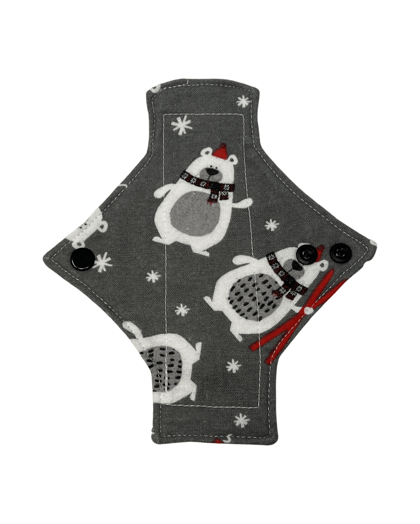 Flannel Polar Bears Cotton Single Pantyliner - Tree Hugger Cloth Pads