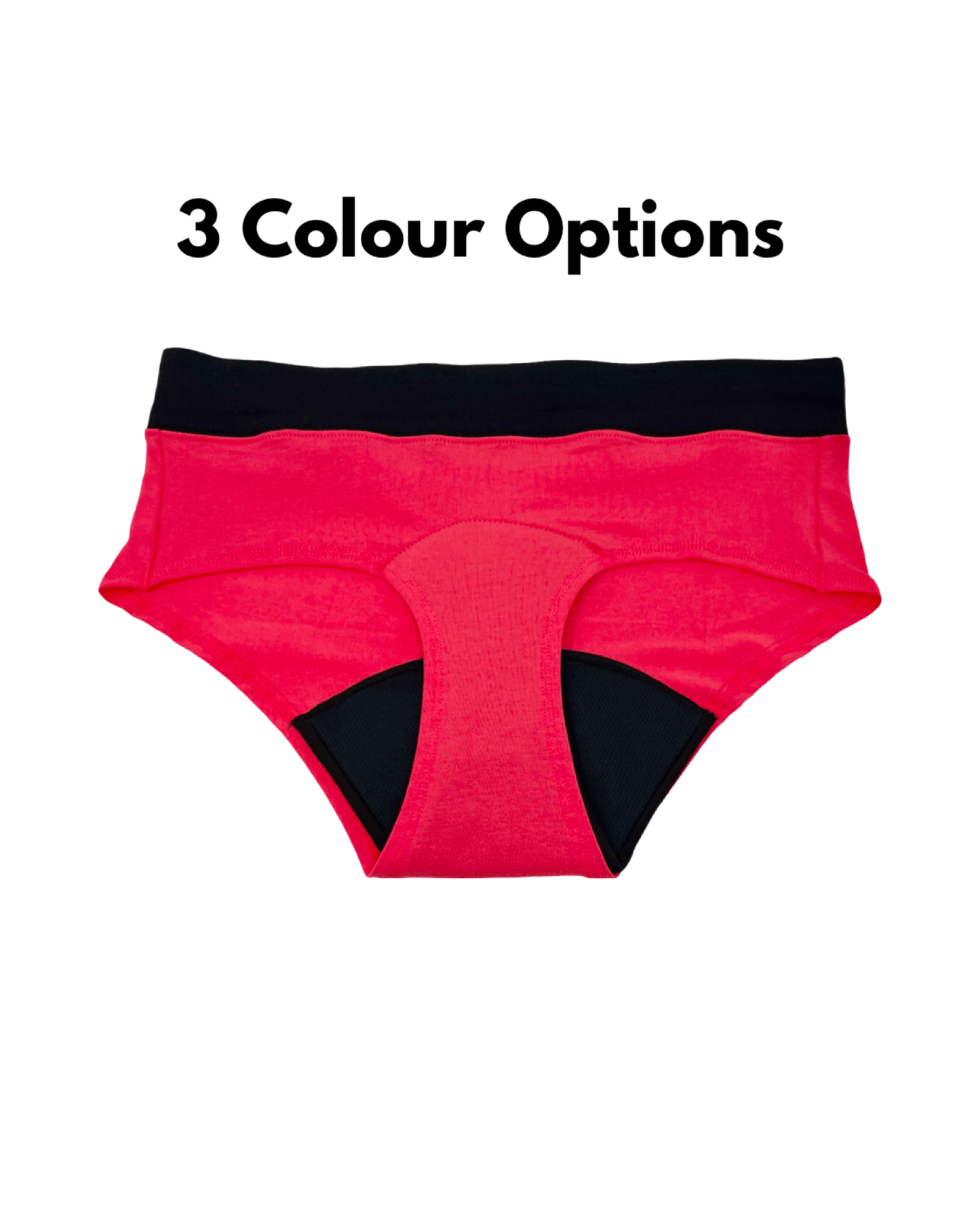 “Game Changer" Period Underwear - Black Waistband - Choose Colour & Size - Tree Hugger Cloth Pads