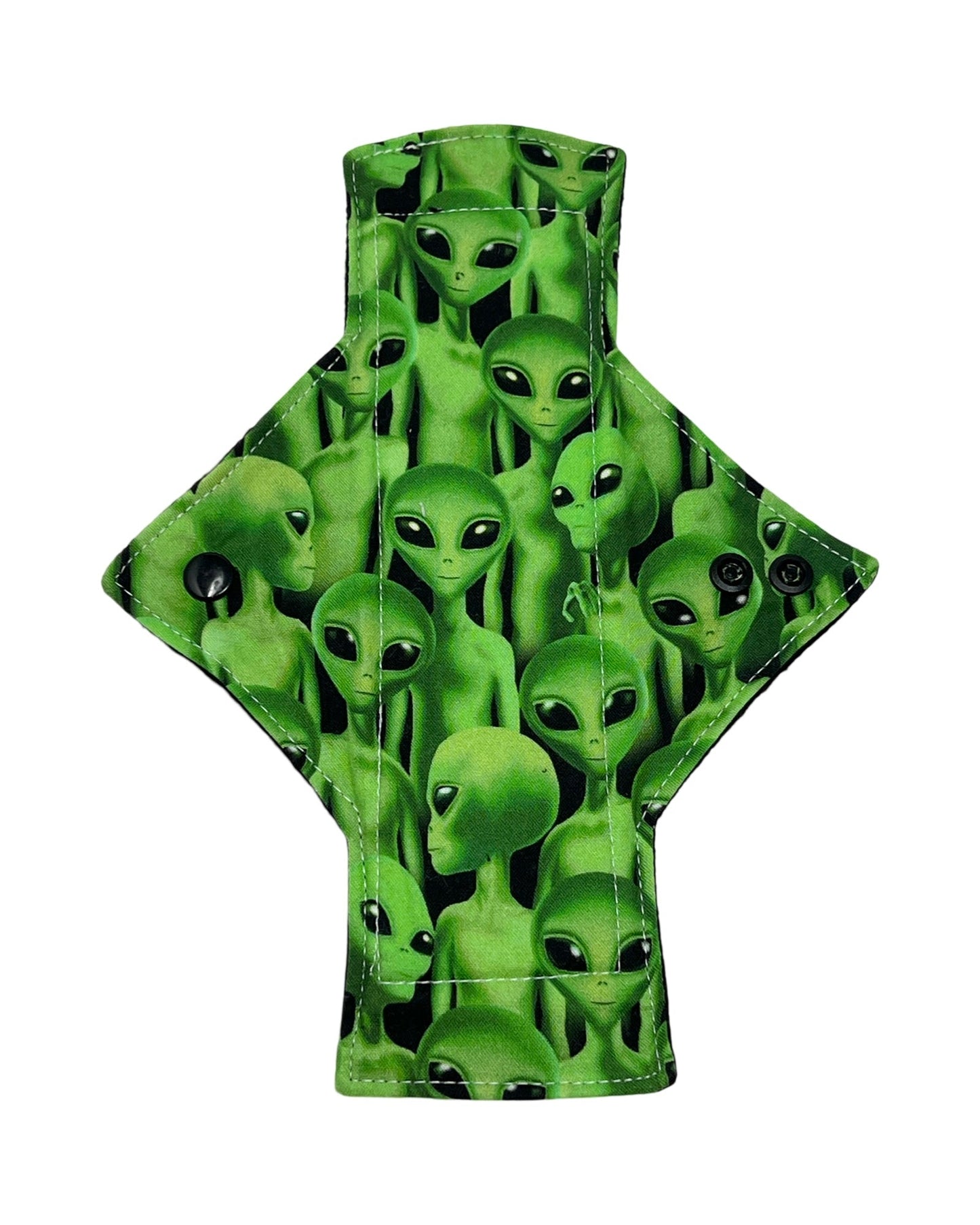 Green Aliens Cotton Single Light Flow Day Pad - Tree Hugger Cloth Pads