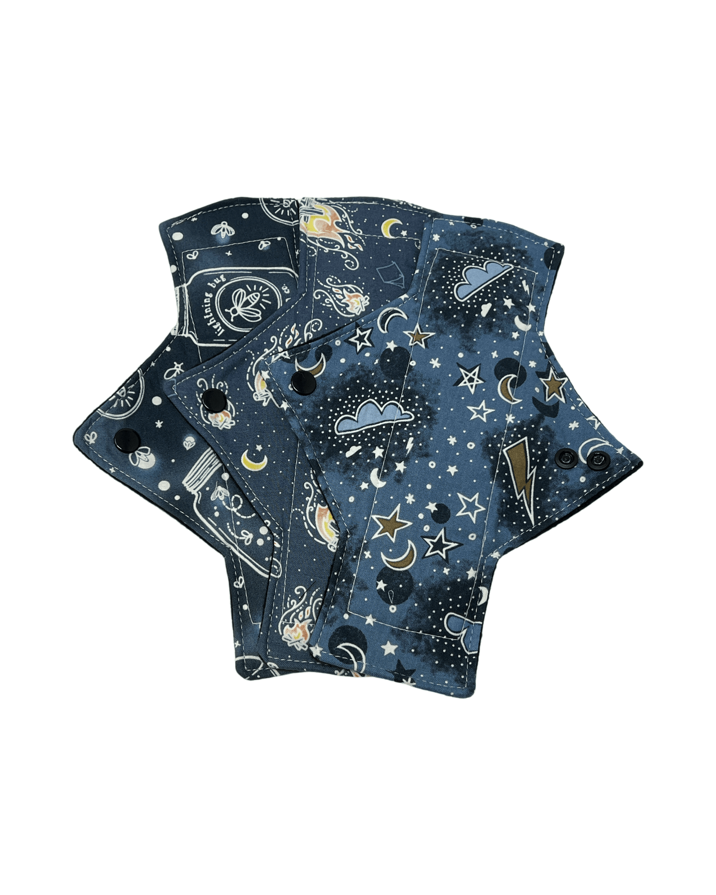 Navy Glowing Cotton Light Flow Day Pad Set (3) - Tree Hugger Cloth Pads