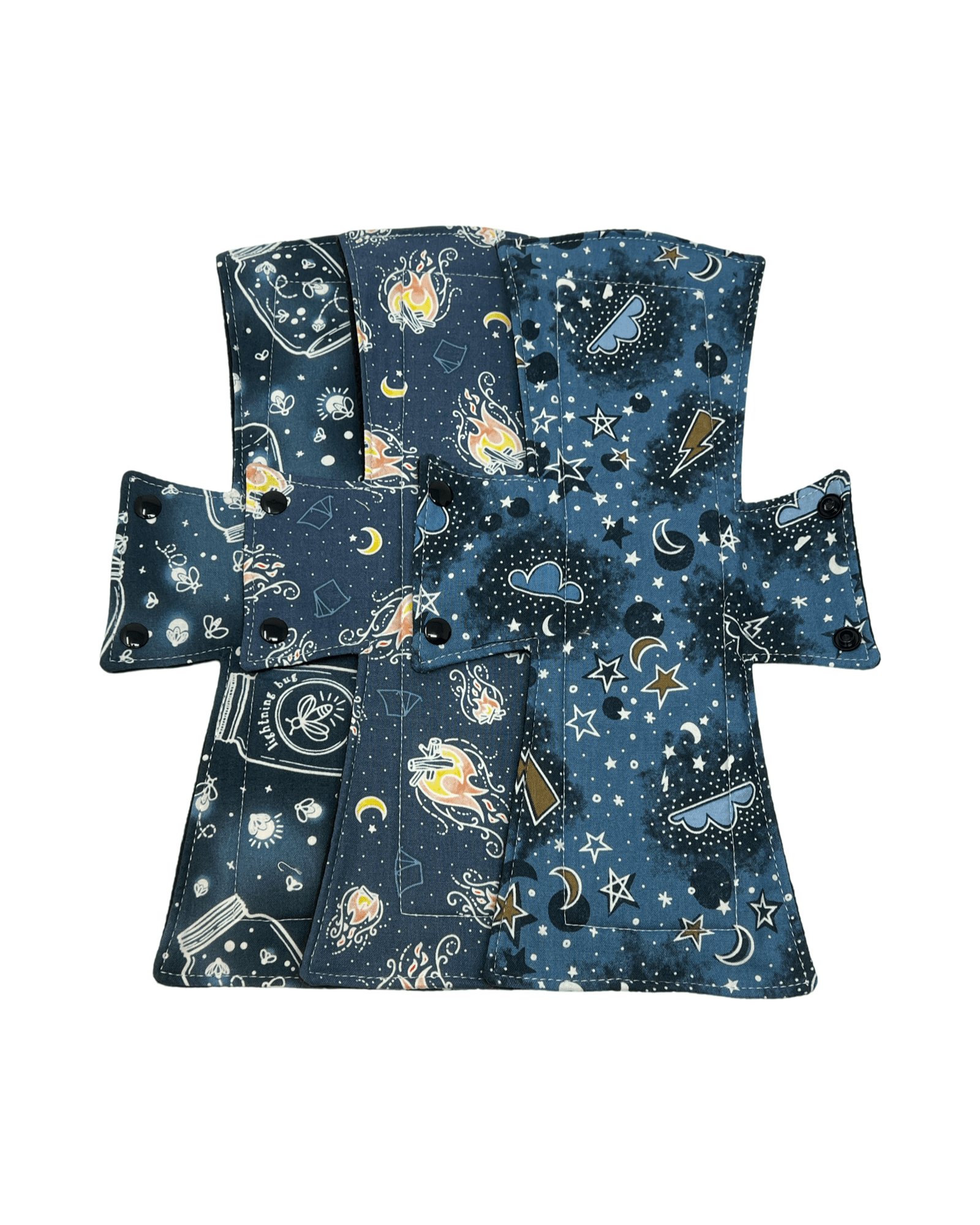 Navy Glowing Cotton Night/Postpartum Pad Set - Tree Hugger Cloth Pads