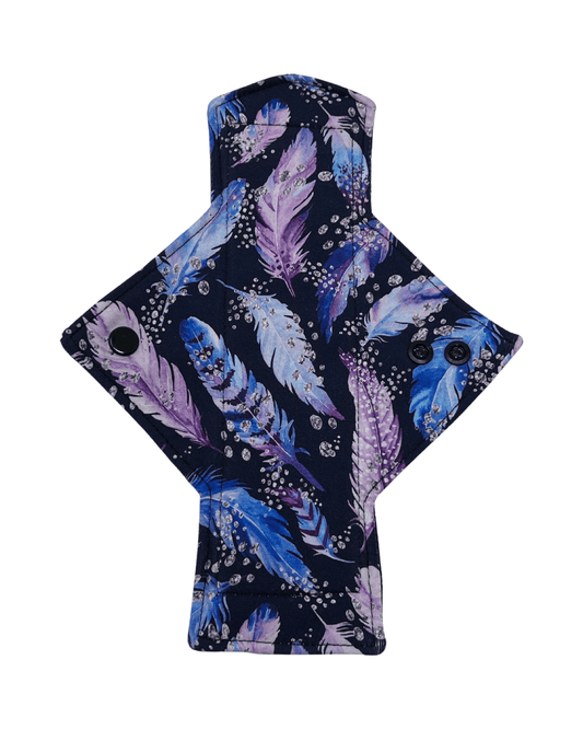 Purple Feathers Jersey Limited Edition Single Heavy Flow Day Pad - Tree Hugger Cloth Pads