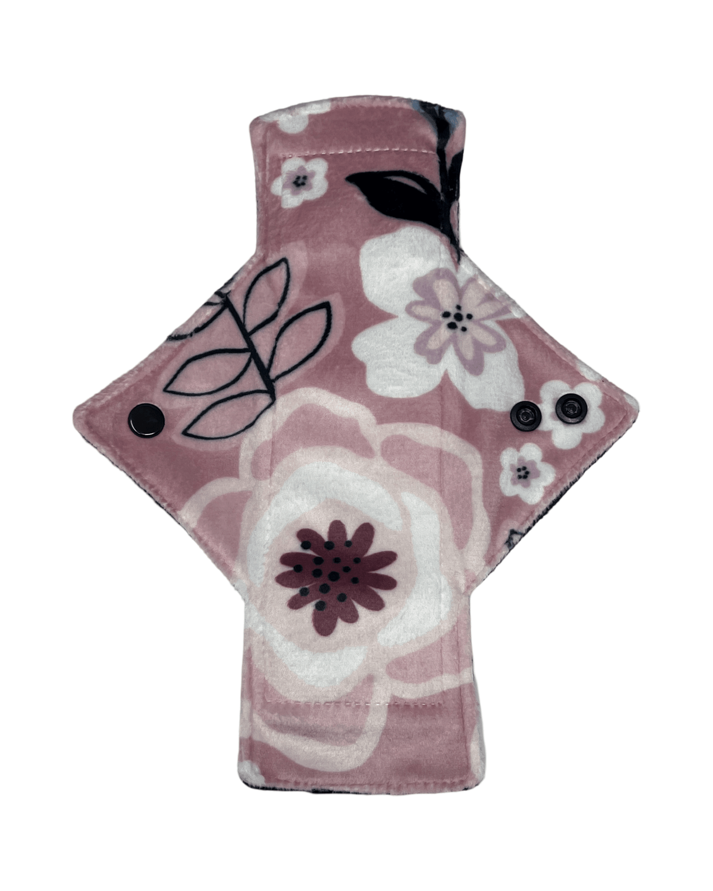 Rose Pink Floral Minky Light Flow Day Pad - Tree Hugger Cloth Pads