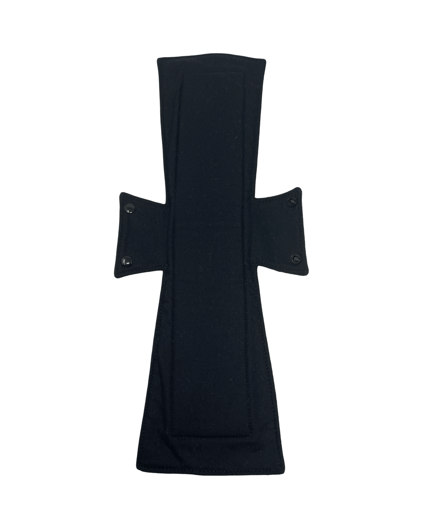 Solid Black Cotton Single Super Night/Postpartum Pad 16.5" - Tree Hugger Cloth Pads