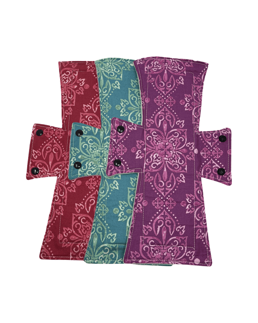 Tropical Oasis Cotton Night/Postpartum Pad Set - Tree Hugger Cloth Pads