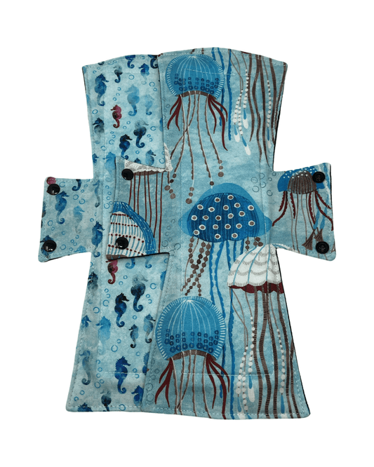 Underwater Dream Cotton Night/Postpartum Pad Set - Tree Hugger Cloth Pads