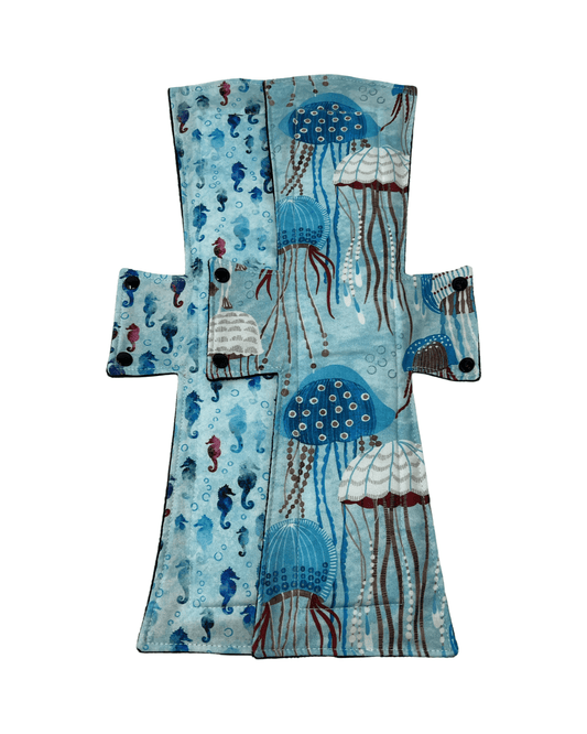Underwater Dream Cotton Set Super Night/Postpartum Pad 16.5" - Tree Hugger Cloth Pads