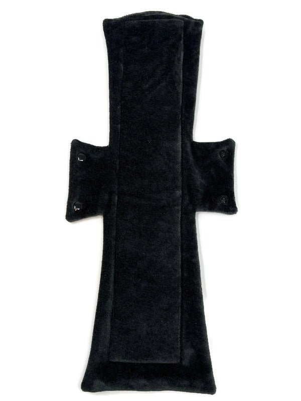 Black Bamboo Single Super Night/Postpartum Pad 16.5" - Tree Hugger Cloth Pads
