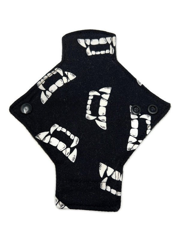 Glow - in - the - dark Fangs Limited Edition Cotton Single Pantyliner - Tree Hugger Cloth Pads