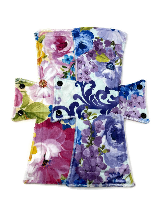 Summer Bouquet Minky Night/Postpartum Pad Set