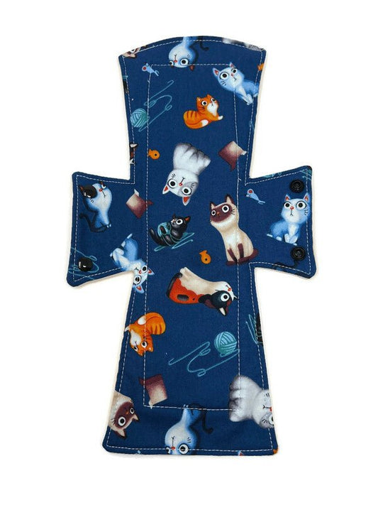 Wide Eyed Cats Cotton Single Night/Postpartum Pad - Tree Hugger Cloth Pads