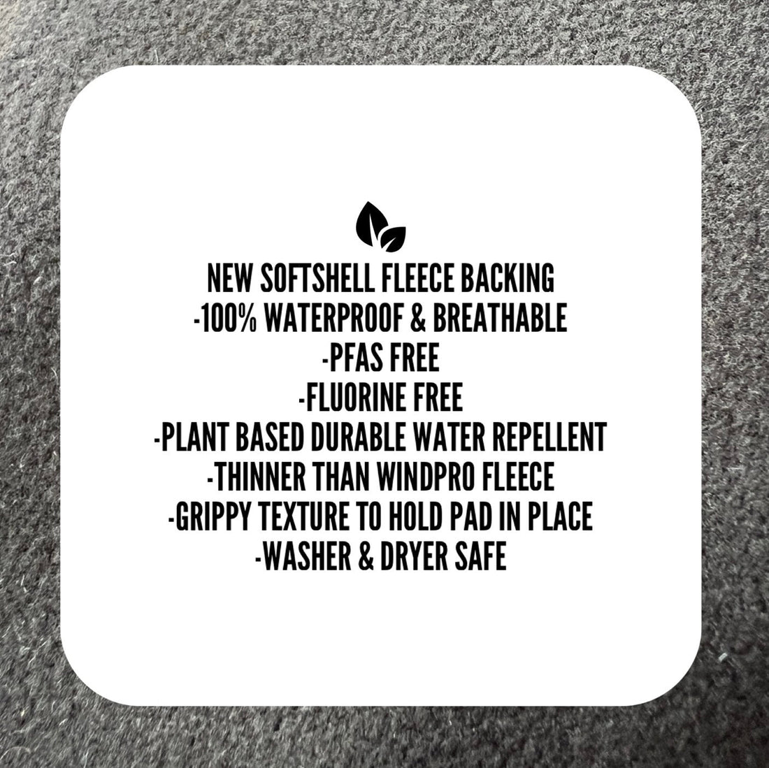 NEW Softshell Fleece Backing - Tree Hugger Cloth Pads