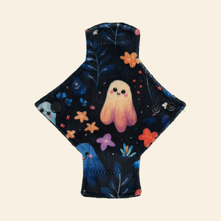 Flower Ghosts Minky Single Pantyliner - Tree Hugger Cloth Pads