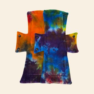 Tie Dye Bamboo Night/Postpartum Pads x2