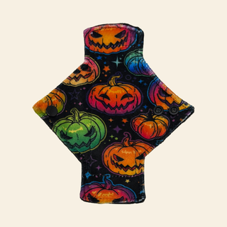 Neon Pumpkins Minky Single Pantyliner