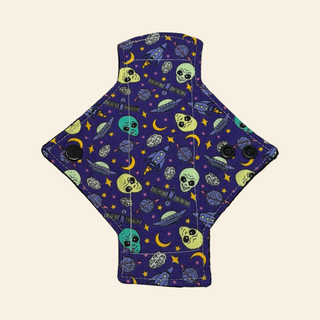 Purple Aliens Cotton Single Pantyliner