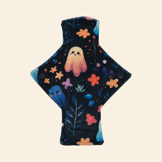 Flower Ghosts Minky Single Heavy Flow Day Pad