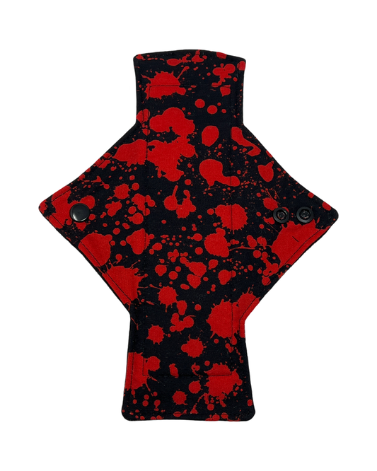 Black Blood Spatter Cotton Single Light Flow Day Pad