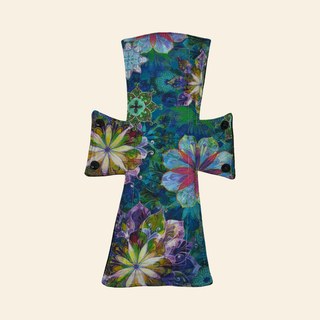 Stained Glass Flowers Cotton Single Night/Postpartum Pad - Tree Hugger Cloth Pads