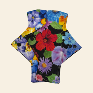Bright Flowers Cotton Light Flow Day Pad Set - Tree Hugger Cloth Pads