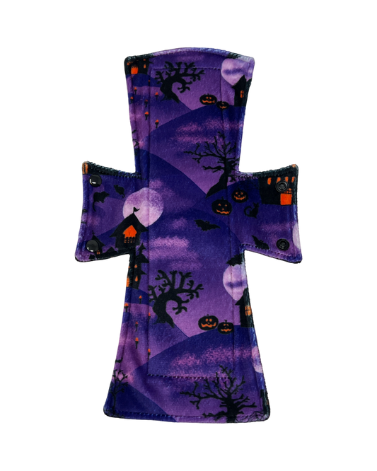 *Discounted* Imperfect Print Placement Spooky Castles Limited Edition Minky Single Night/Postpartum Pad