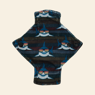 Cool Sharks Minky Single Pantyliner - Tree Hugger Cloth Pads